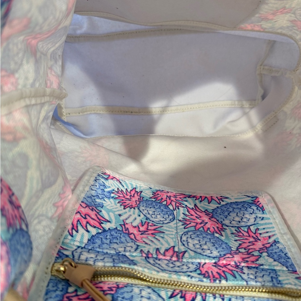Vineyard Vines Blue and Pink Pineapple Backpack - Picture 8 of 10